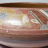 Vintage pre-Columbian style handcrafted ceramic decorative bowl