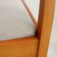 5 wooden chairs tapered base, circa 1975.