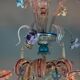 Venetian Rezzonico chandelier in multicoloured Venetian glass circa 1900