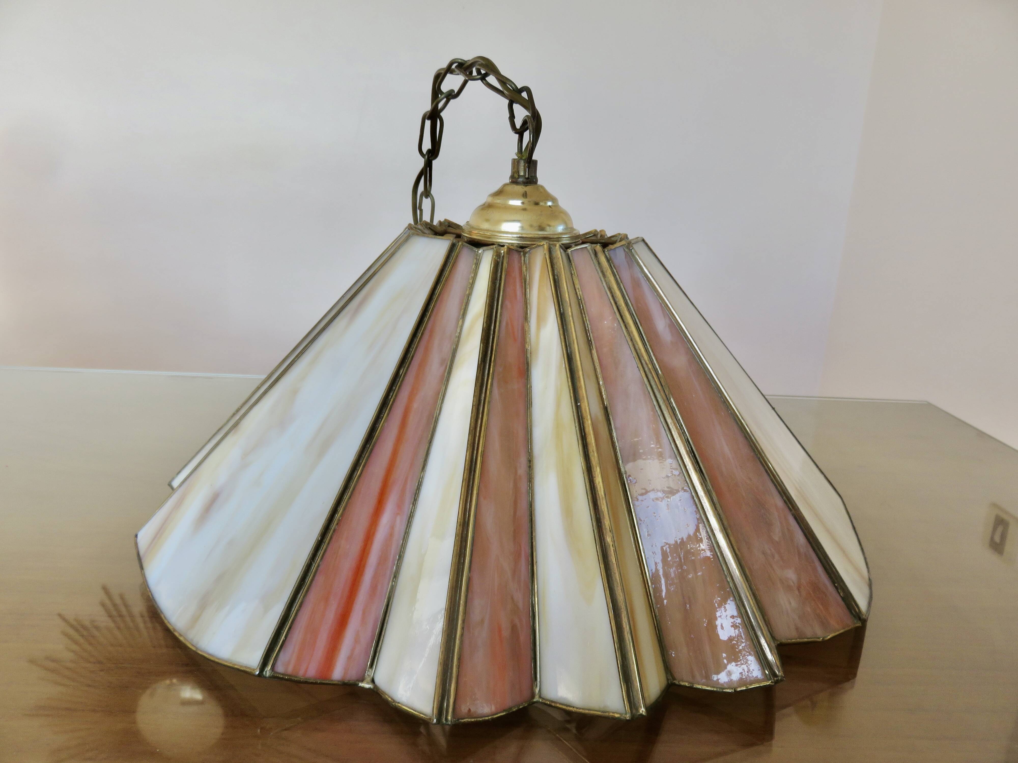 Suspension in glass paste and brass, 1970s