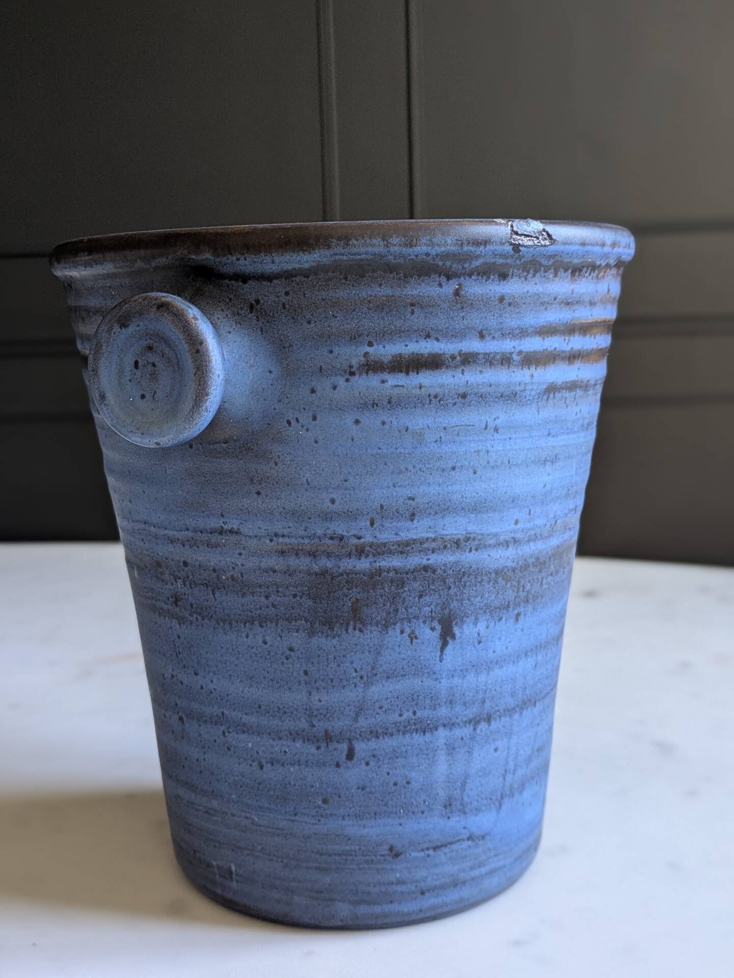 Champagne bucket/vintage cooler signed Ludovic Salins.