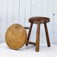 Vintage folk art tripod stools