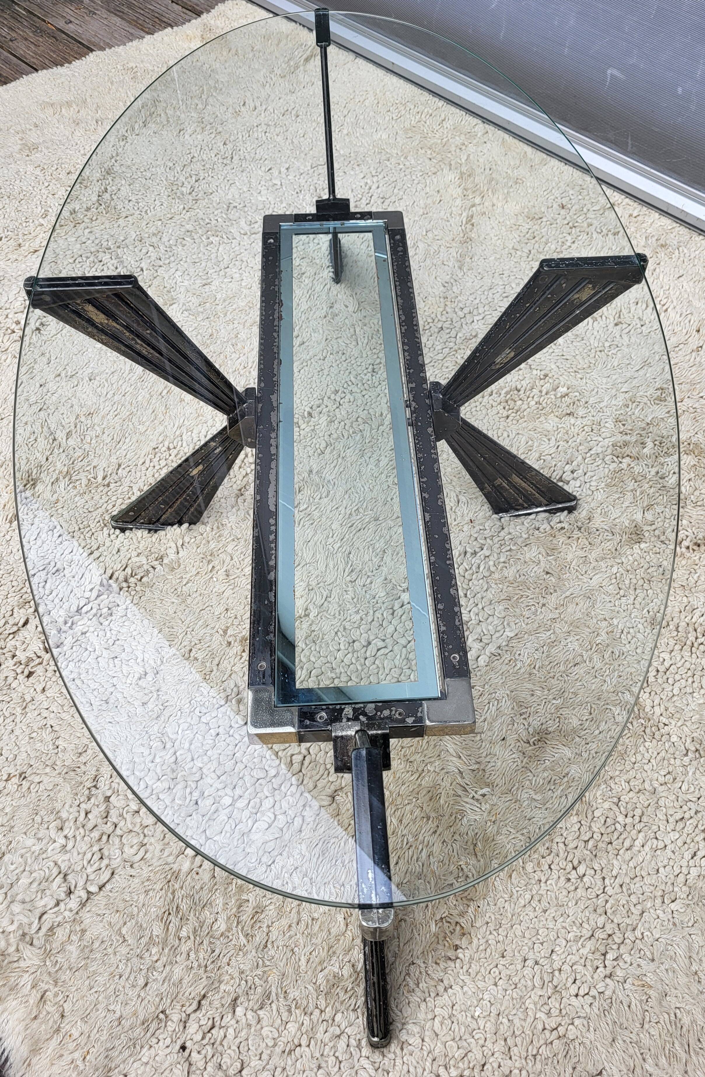 Art Deco oval coffee table 1940