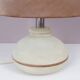 1970s suede upholstered table lamp / France