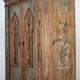 Rustic Farmhouse Painted Folk Art Bridal Cabinet dated 1806