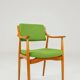 Vintage green wool office chair 1970