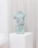Studio ceramic torso statue - light blue ceramic clay figure - Mid-Century design