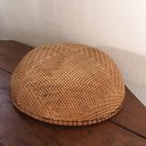 Round basket in braided folder