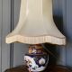Porcelain lamp of bayeux floral decoration nineteenth with lampshade