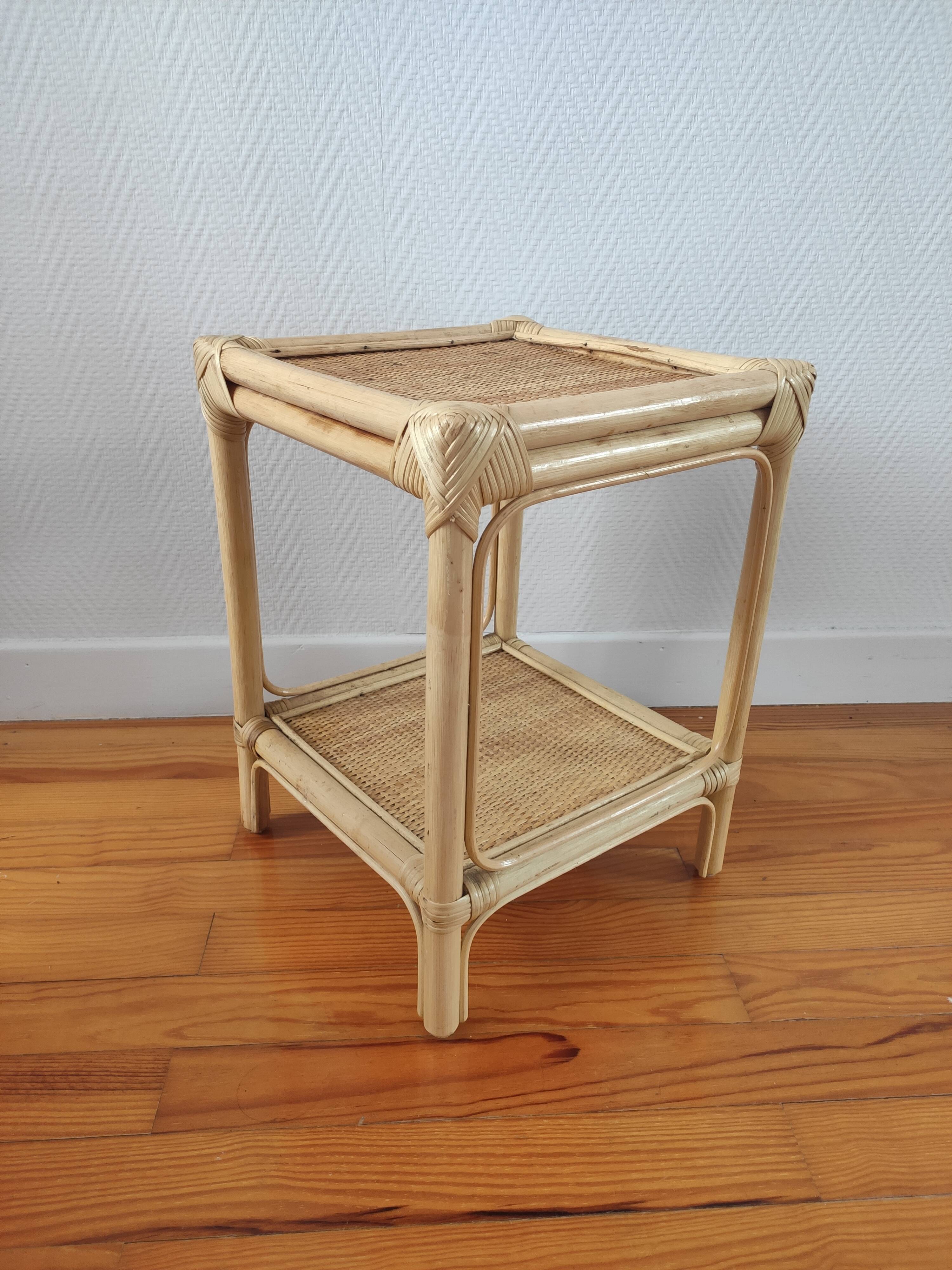 Rattan nightstand