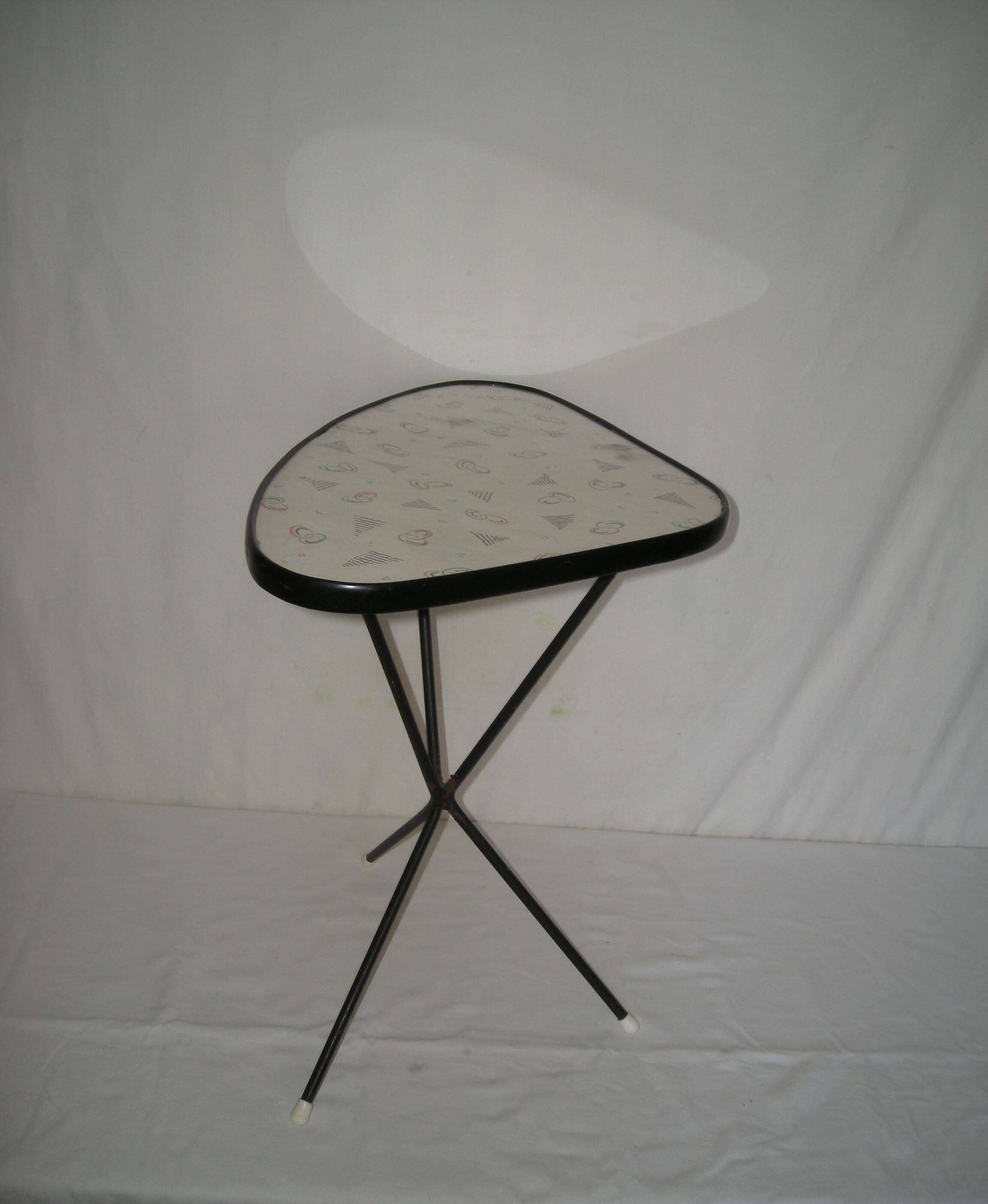 1950s tripod cocktail coffee table