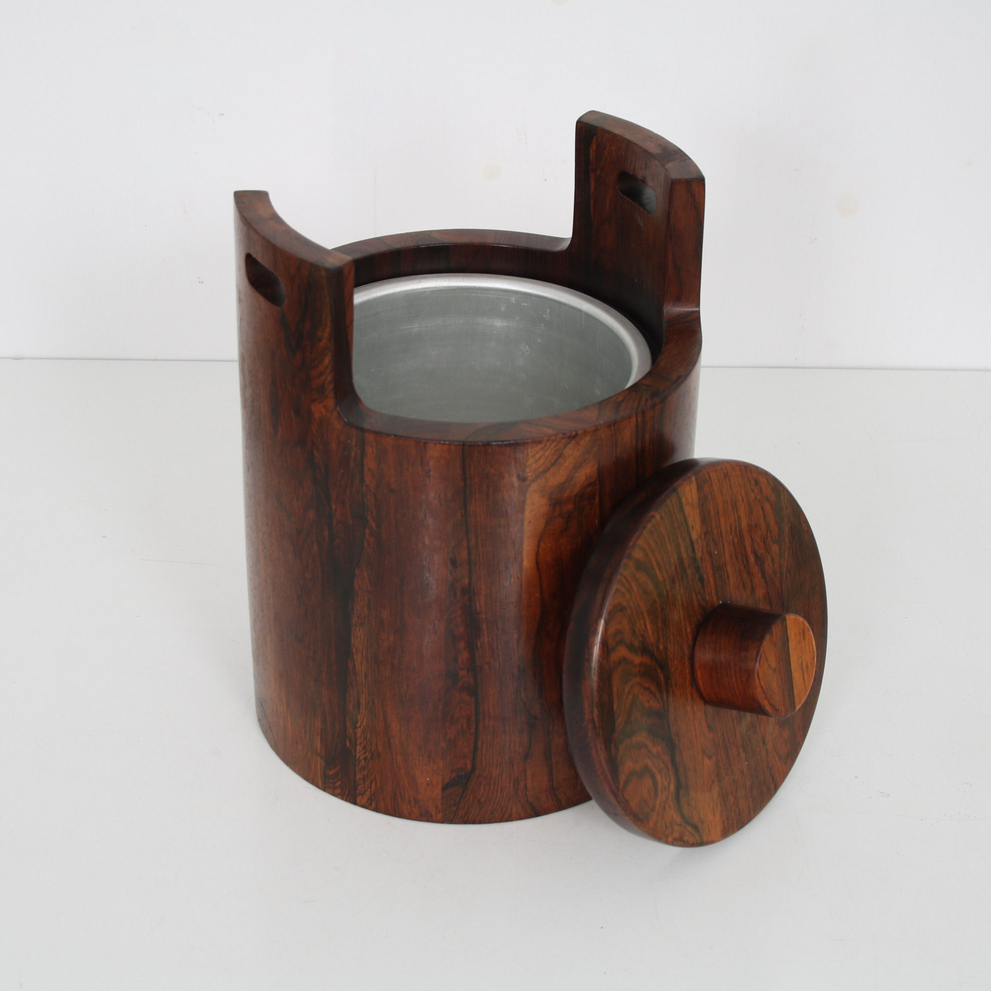 1960s Wooden ice bucket by Jean Gillon from Brazil
