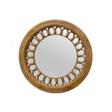 Round golden mirror
