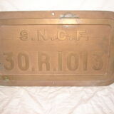 SNCF plate in bronze (train registration)