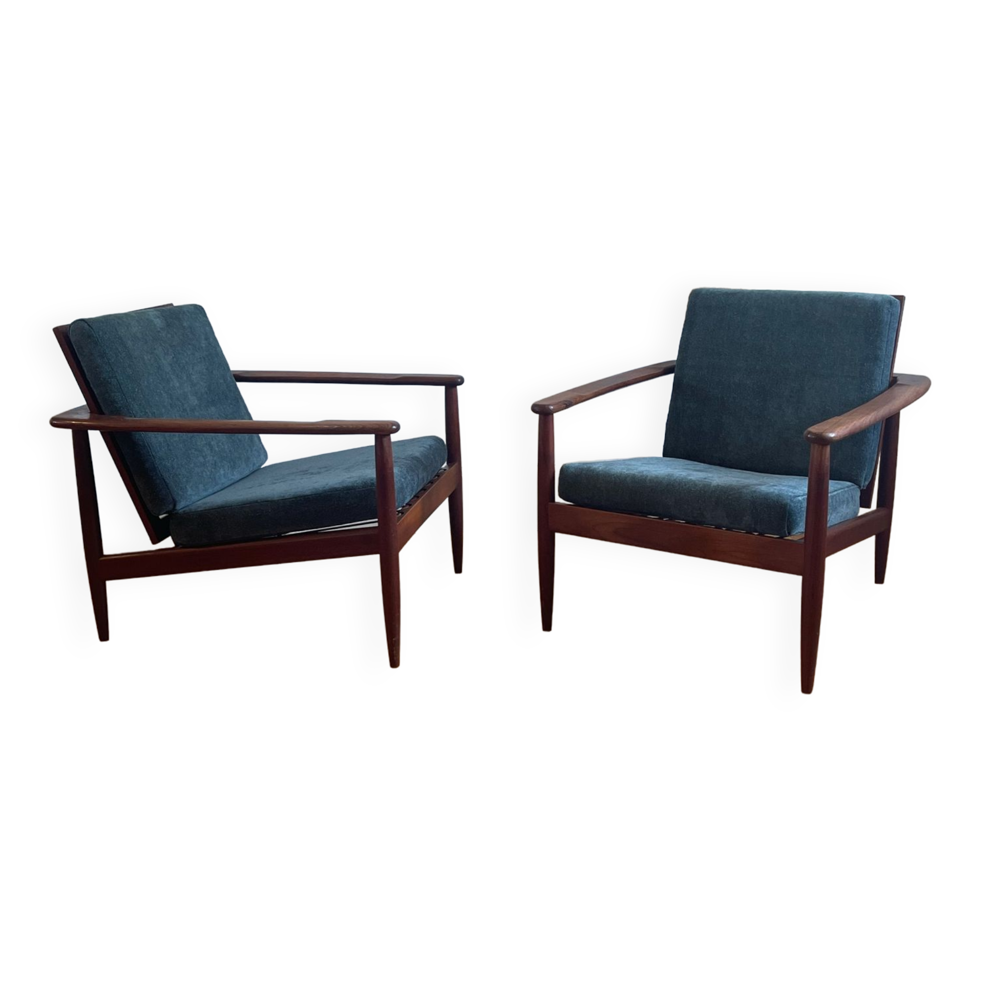Pair of Danish armchairs designed in the 60s.