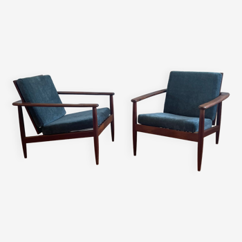 Pair of Danish armchairs designed in the 60s.