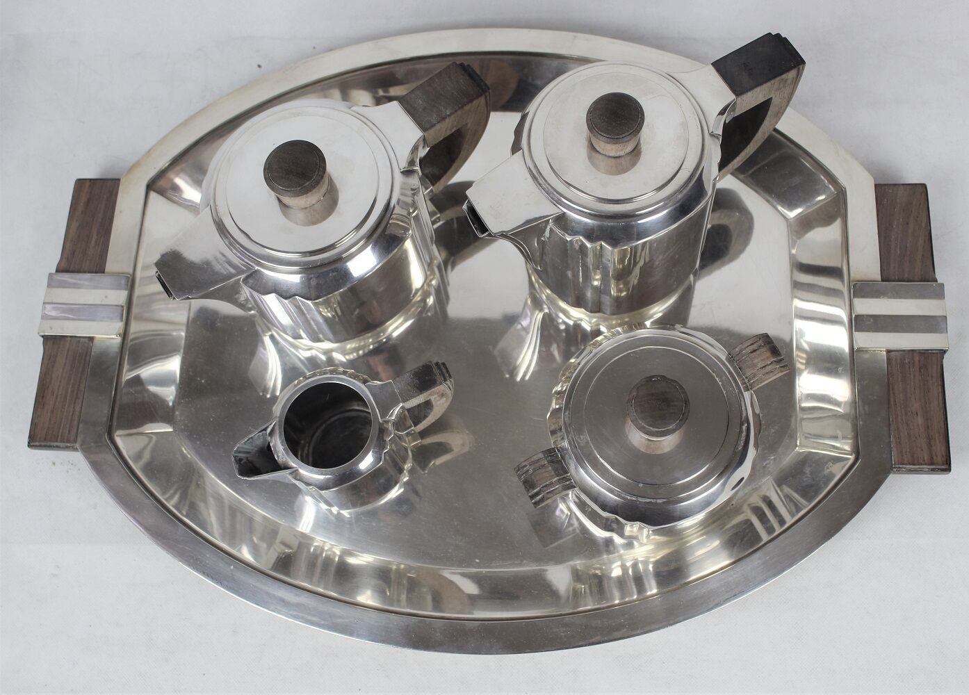 Art-Deco tea set Christofle designer Luc LANEL