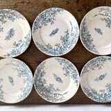 Badonviller ironstone plates "Roses"