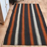 Flat striped rug 91 x 213 cm