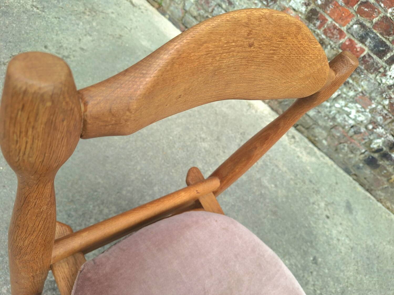 Set of 4 Guillerme and Chambron Charlotte model chairs, vintage seats