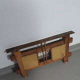 Art Nouveau wall coat rack with tiles