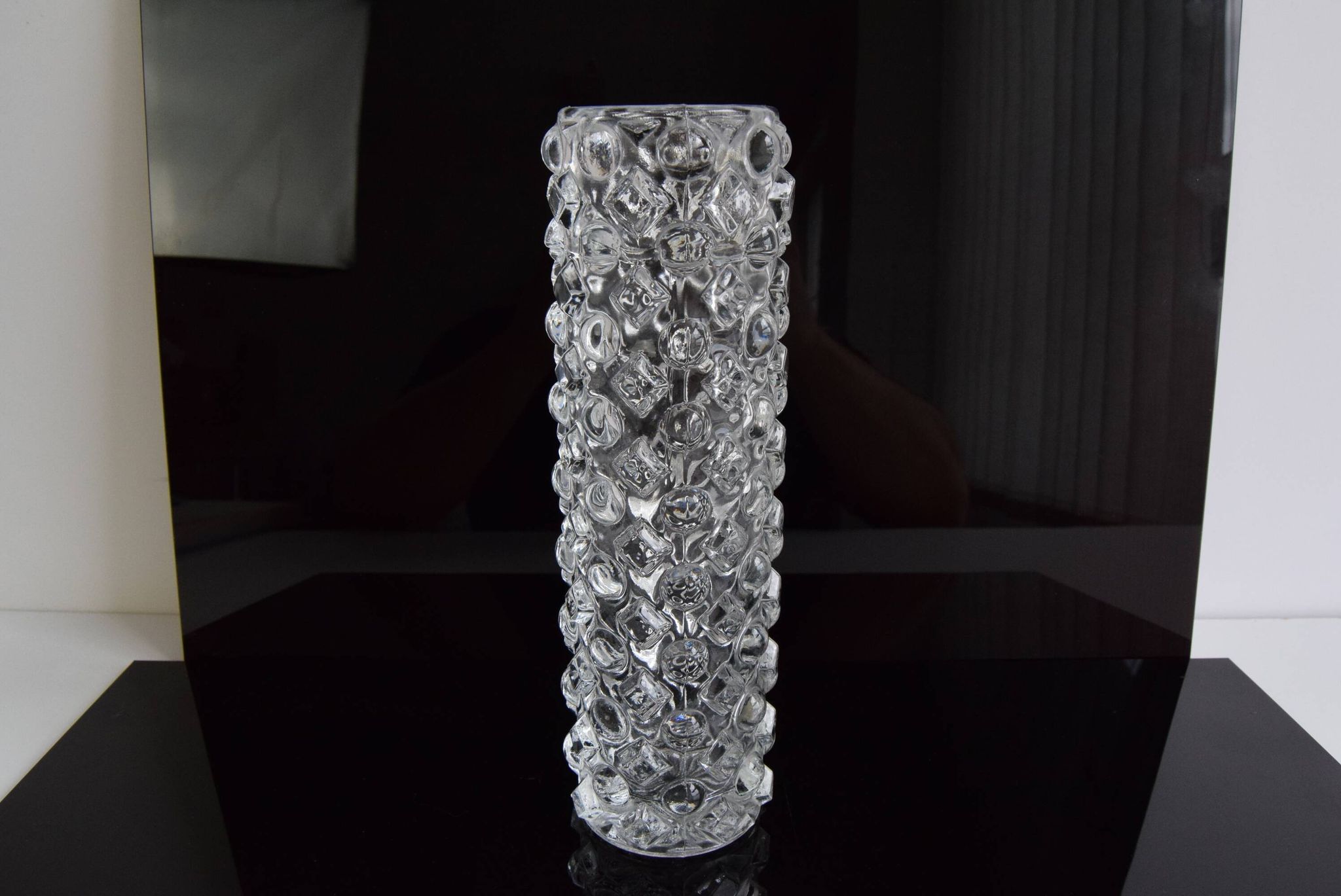 Vintage Glass Vase by Pavel Pánek for Sklo Union Libochovice, 1970's.