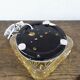Amber glass wall lamp vintage flowers