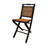 Chaise cannée pliante