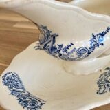 Blue iron earth gravy boat
