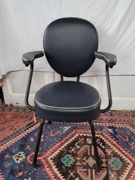 Metal and skai hairdresser's armchair 60s