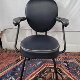 Metal and skai hairdresser's armchair 60s
