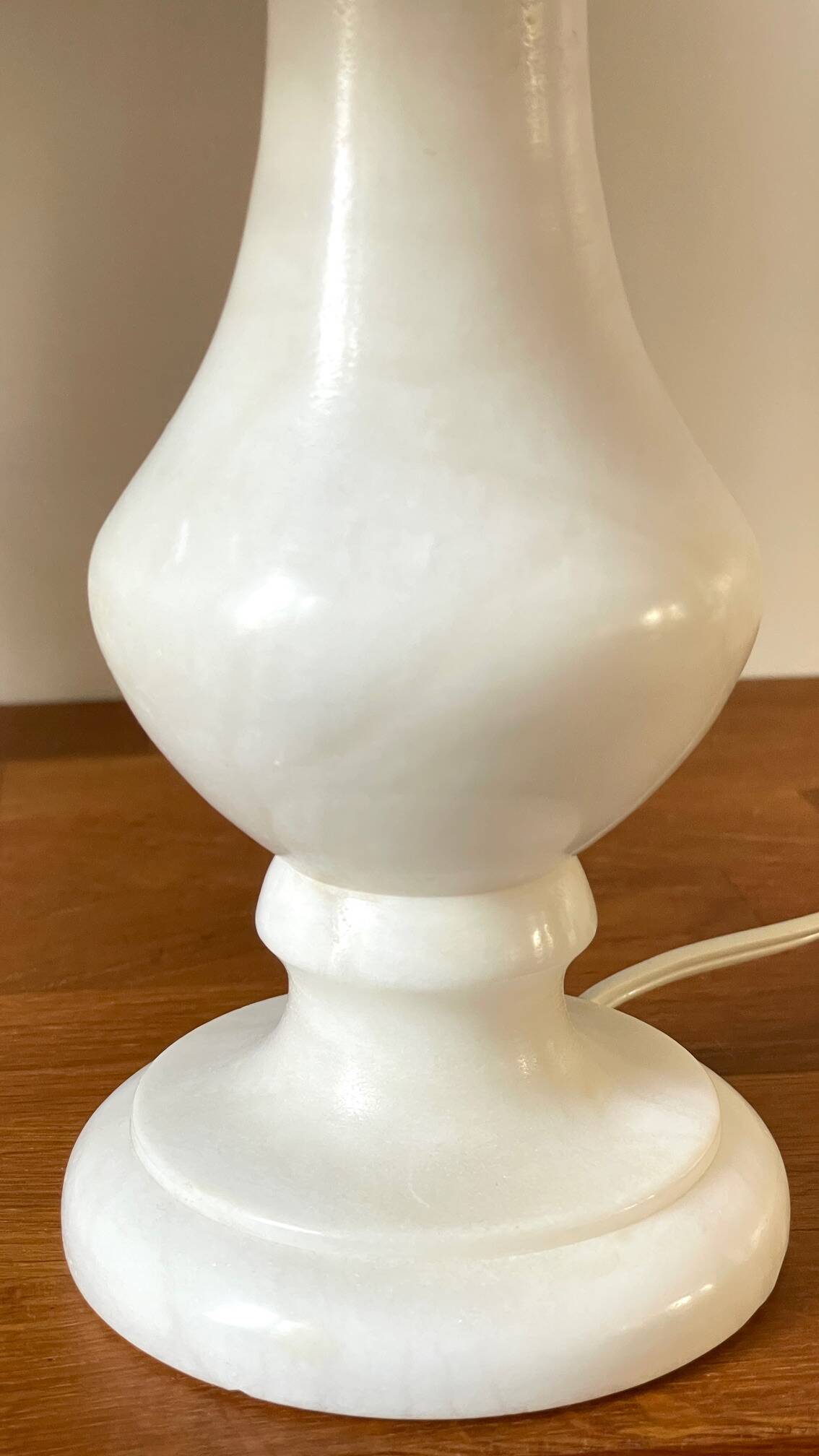 Paire lampes albâtre vintage