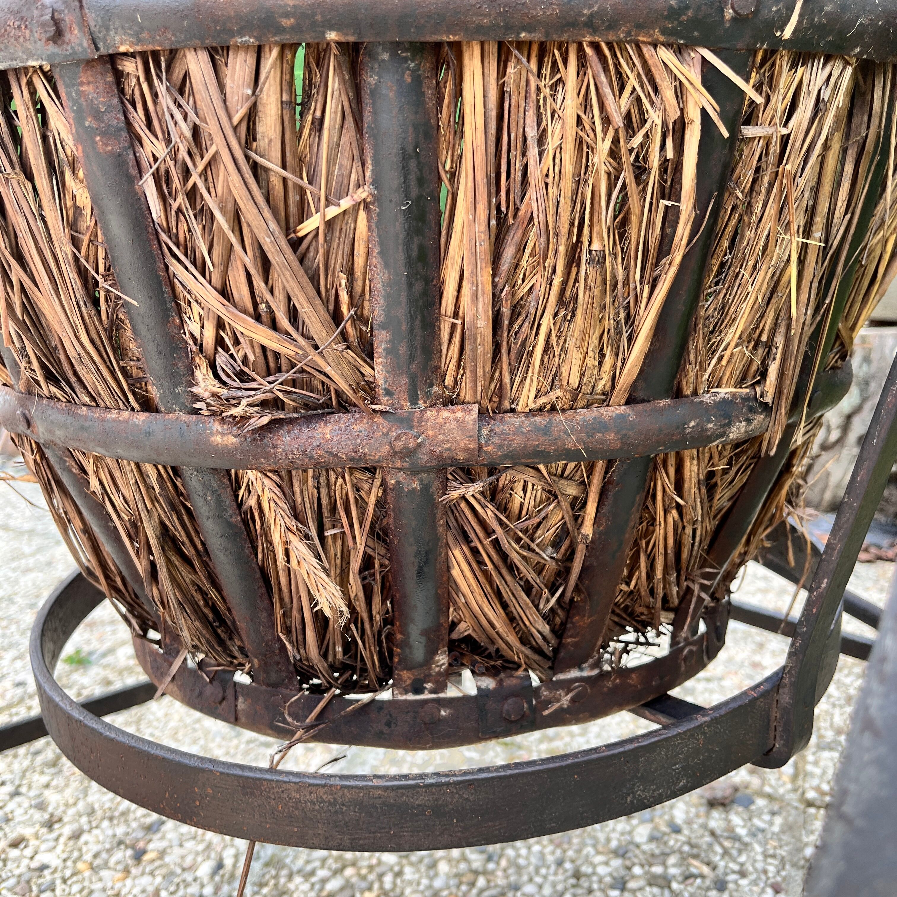 Demijohn on steel rocker