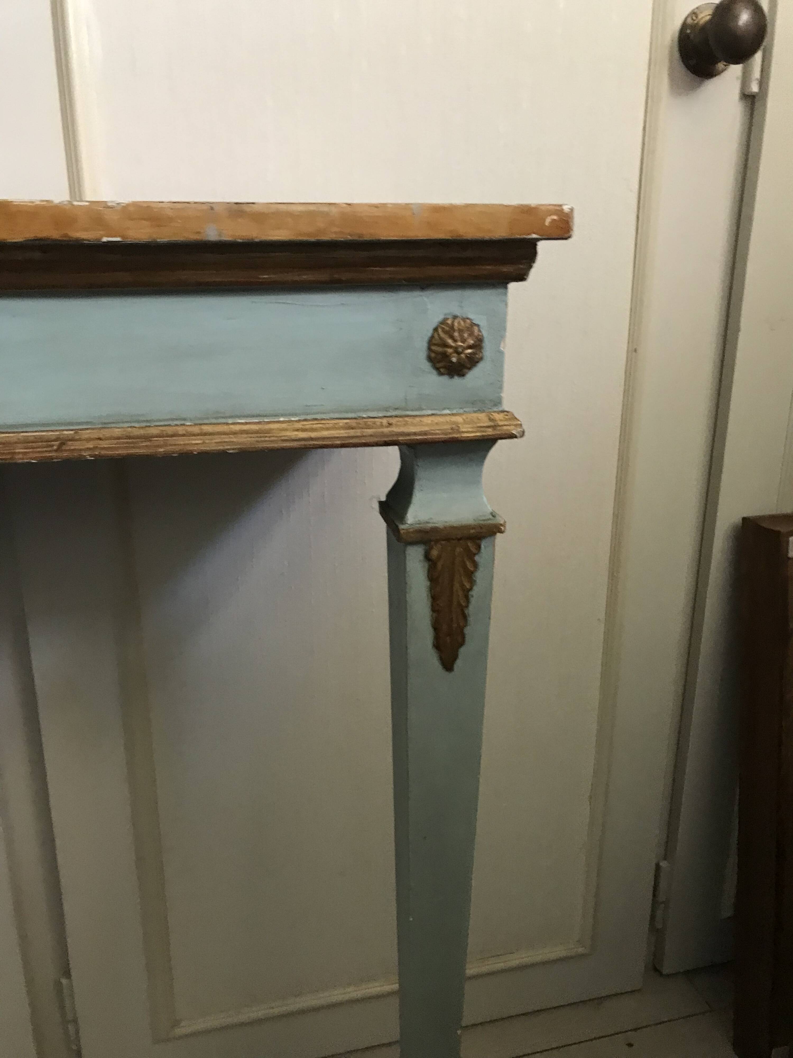 Wall console in patinated wood, early 19th century