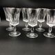6 bordeaux wine glasses in Baccarat crystal signed Polignac model