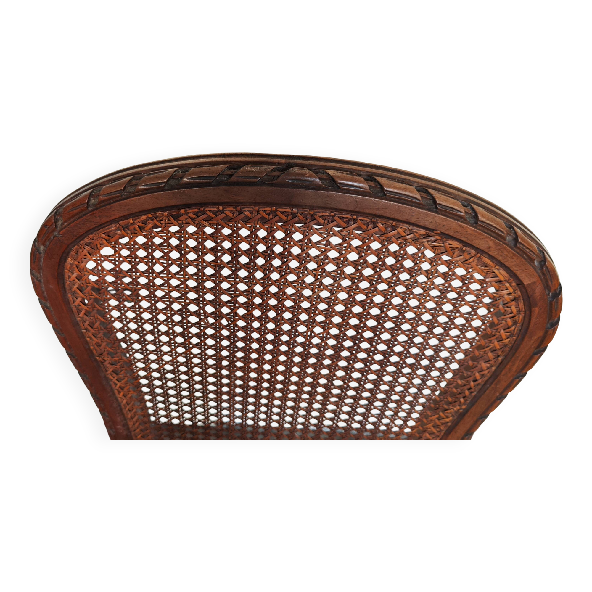 Set of six louis xvi style caned chairs