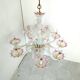 Vintage murano glass flower chandelier, 1950s