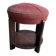 Art Deco stool upholstered with a lower shelf, France, circa 1930.