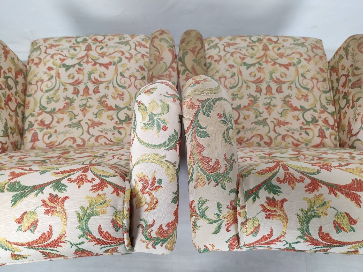 Pair of armchairs with ears