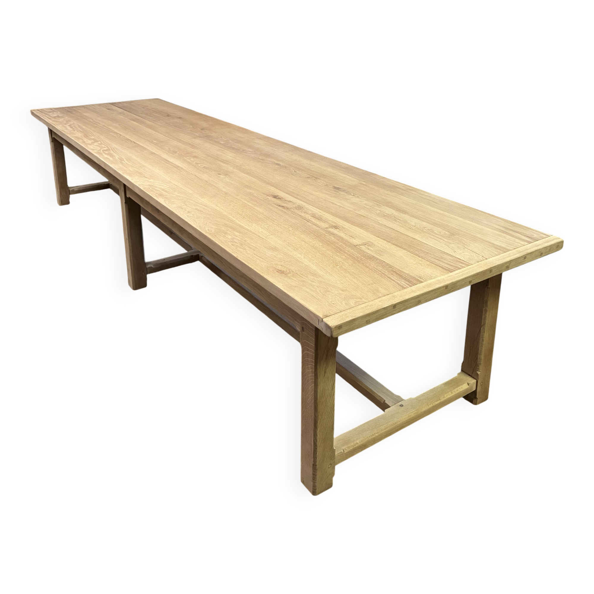 Solid oak farmhouse table