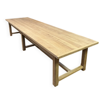 Solid oak farmhouse table