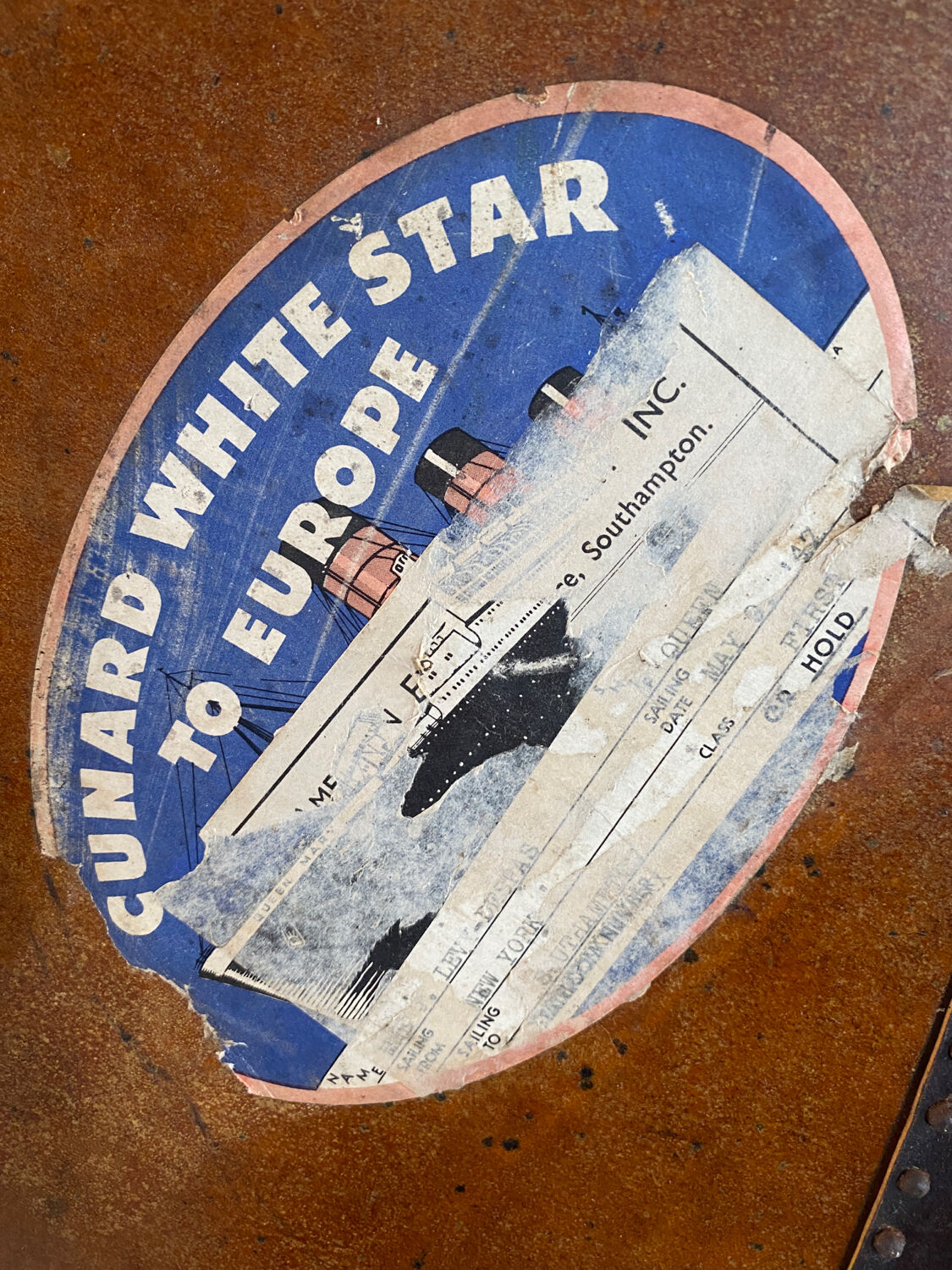 Old vintage cabin trunk