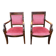 Pair of Empire armchairs, Consulate, walnut and velvet, 19th century.