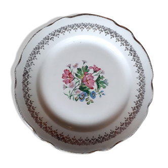 Digoin dessert plate - Flower Sarreguemines