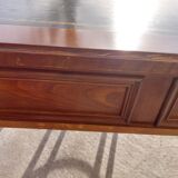 Green leather tray desk