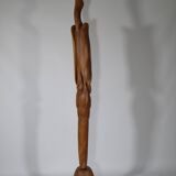 XXL Solid Teak Crane Sculpture - 1960s Design, Mid-Century Art