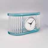 Table Clock by Omodomo in Crystal. Made in Italy1970