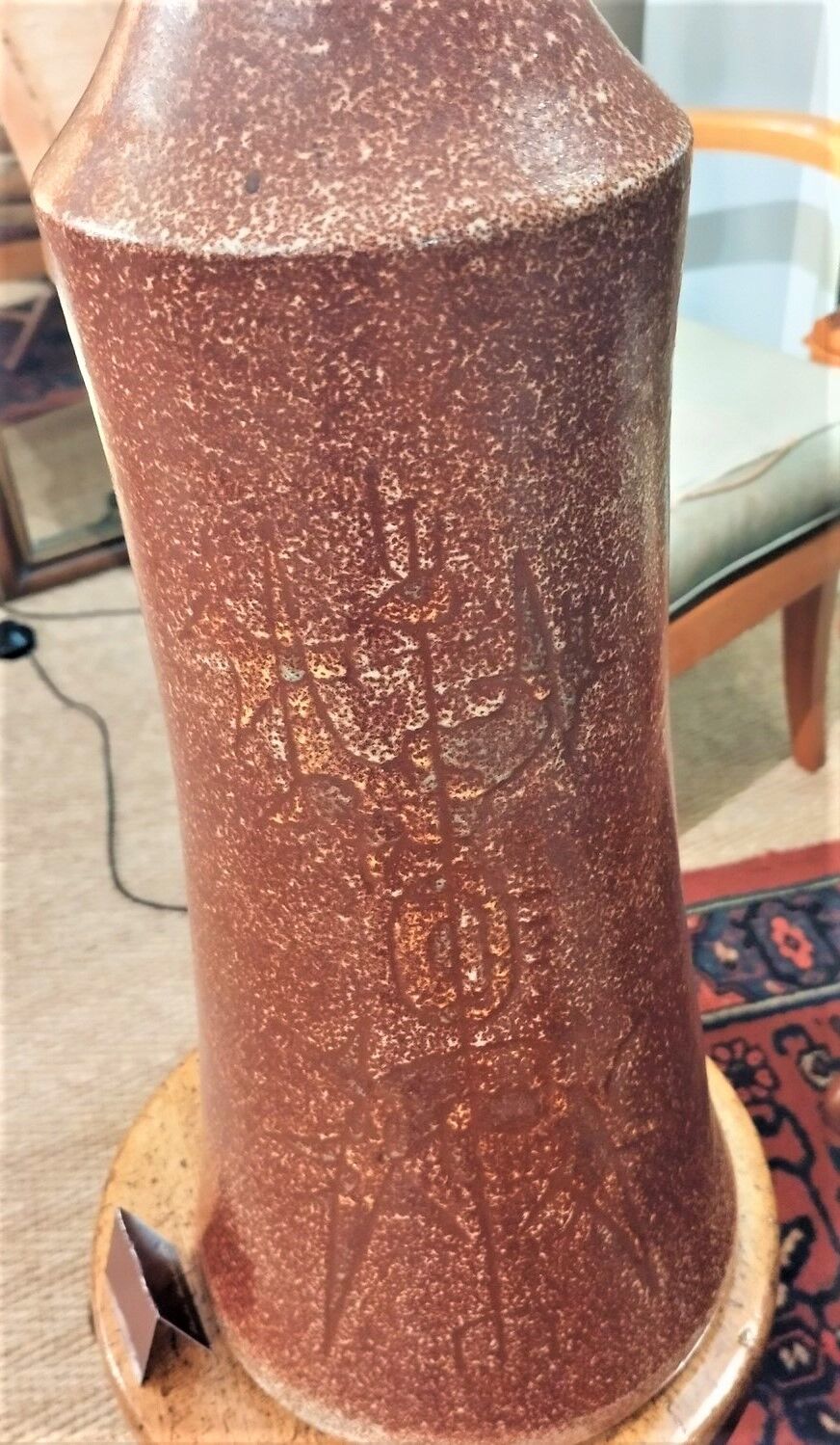 Very large Accolay lamp and its metal lampshade