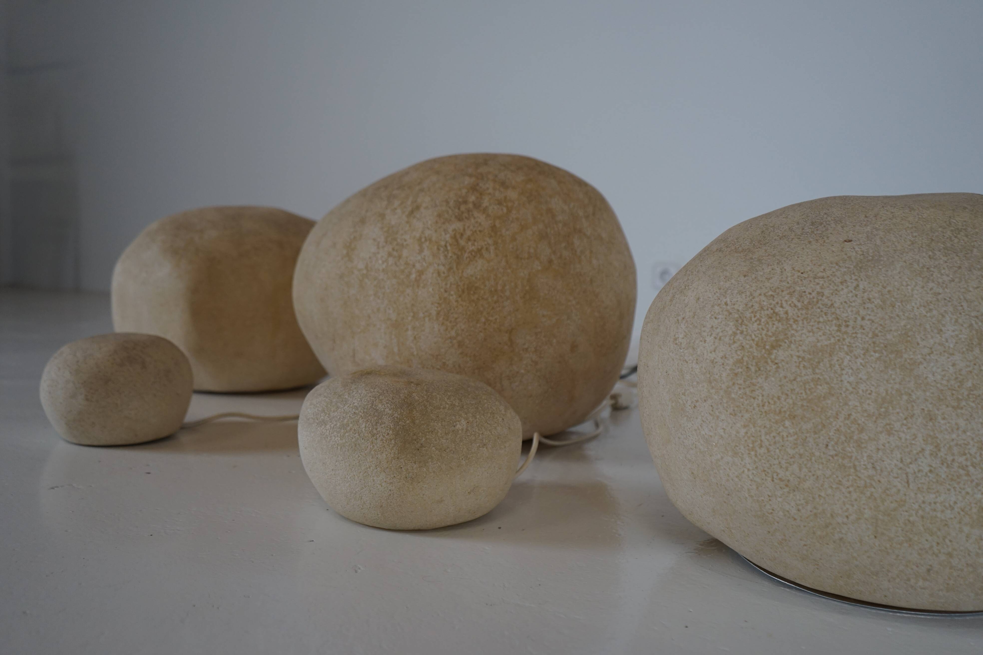 Moon Rock Andre Cazenave 1970 Paris Workshop A Signed Stone Lamp