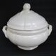 Old soup tureen Sarreguemines ivory